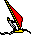 GIF-Bild Windsurfen im Pixel-Style