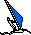 GIF-Bild Windsurfen im Pixel-Style