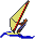 GIF-Bild Windsurfen im Pixel-Style