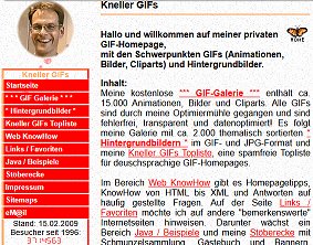 Snapshot meiner Website 2009 Snapshot meiner Website 2009